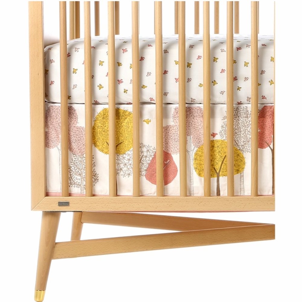 DwellStudio Treetops Canvas Crib Skirt - NEW